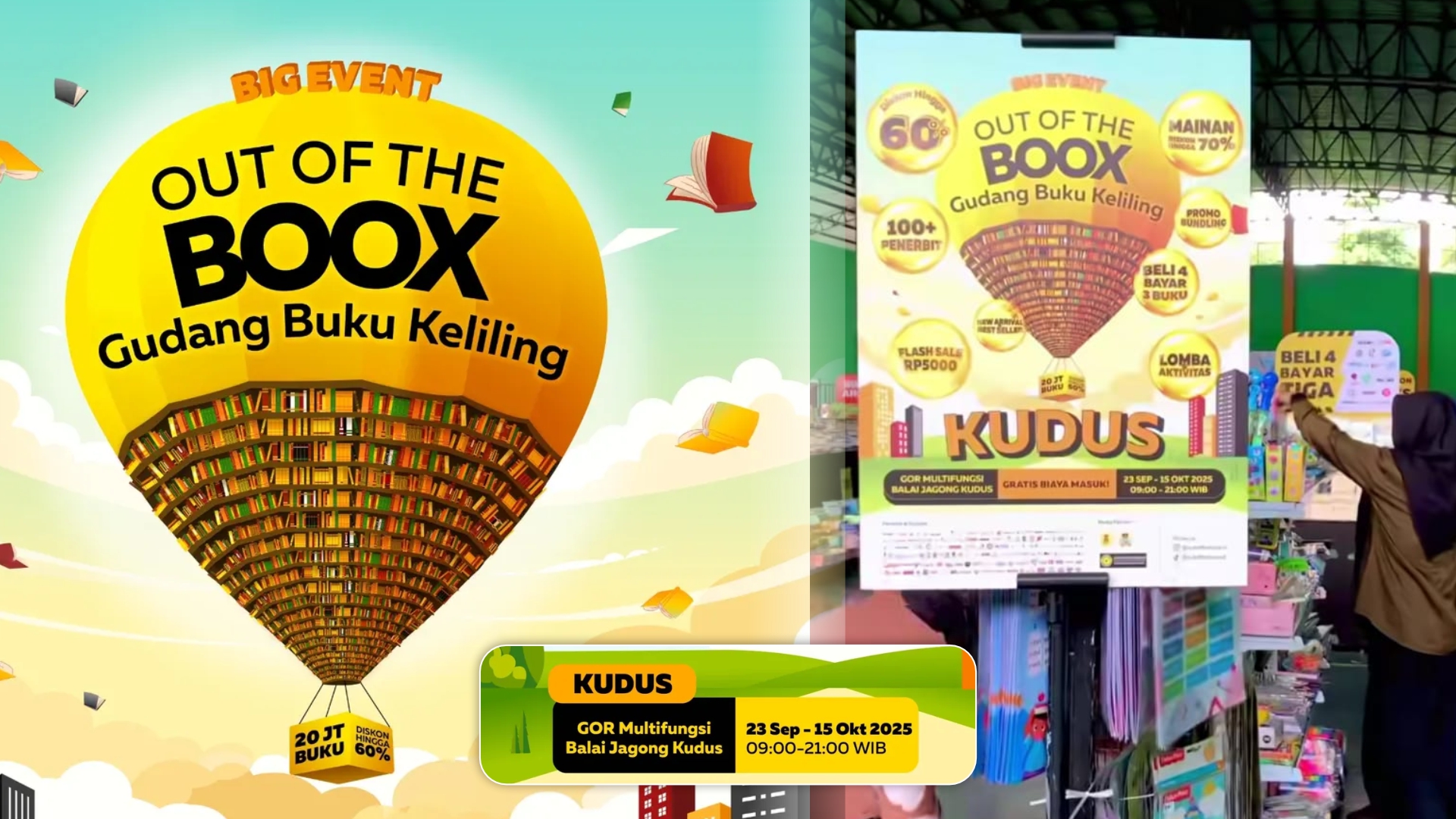 Big event OOTB kembali hadir di 6 kota sekaligus membawa 20 JUTA buku