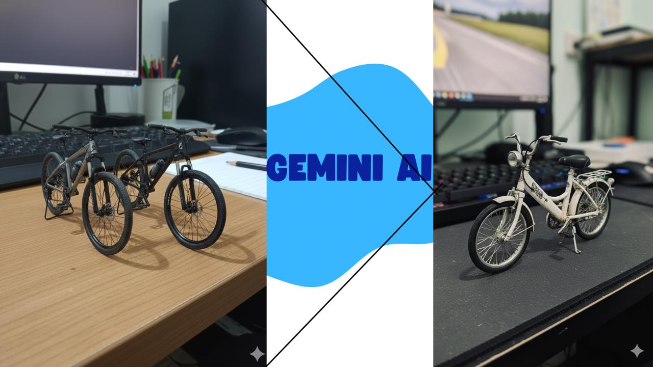 Miniatur AI: Sepeda dan motor antik