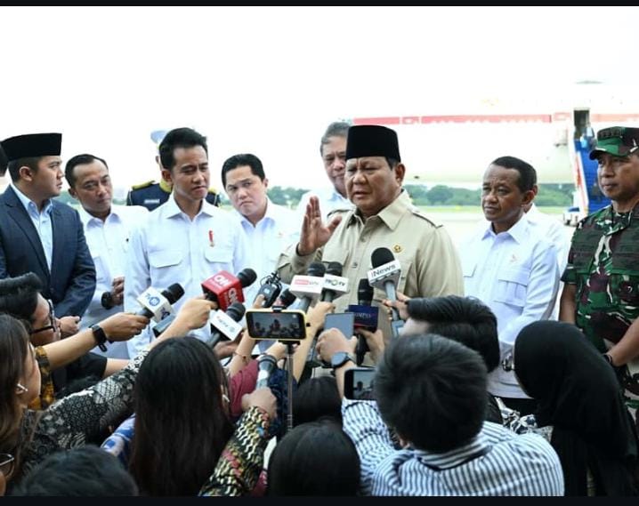 Potret presiden Prabowo bersama menteri Bahlil