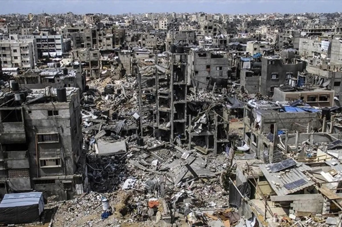 Ilustrasi kehancuran di Jalur Gaza.