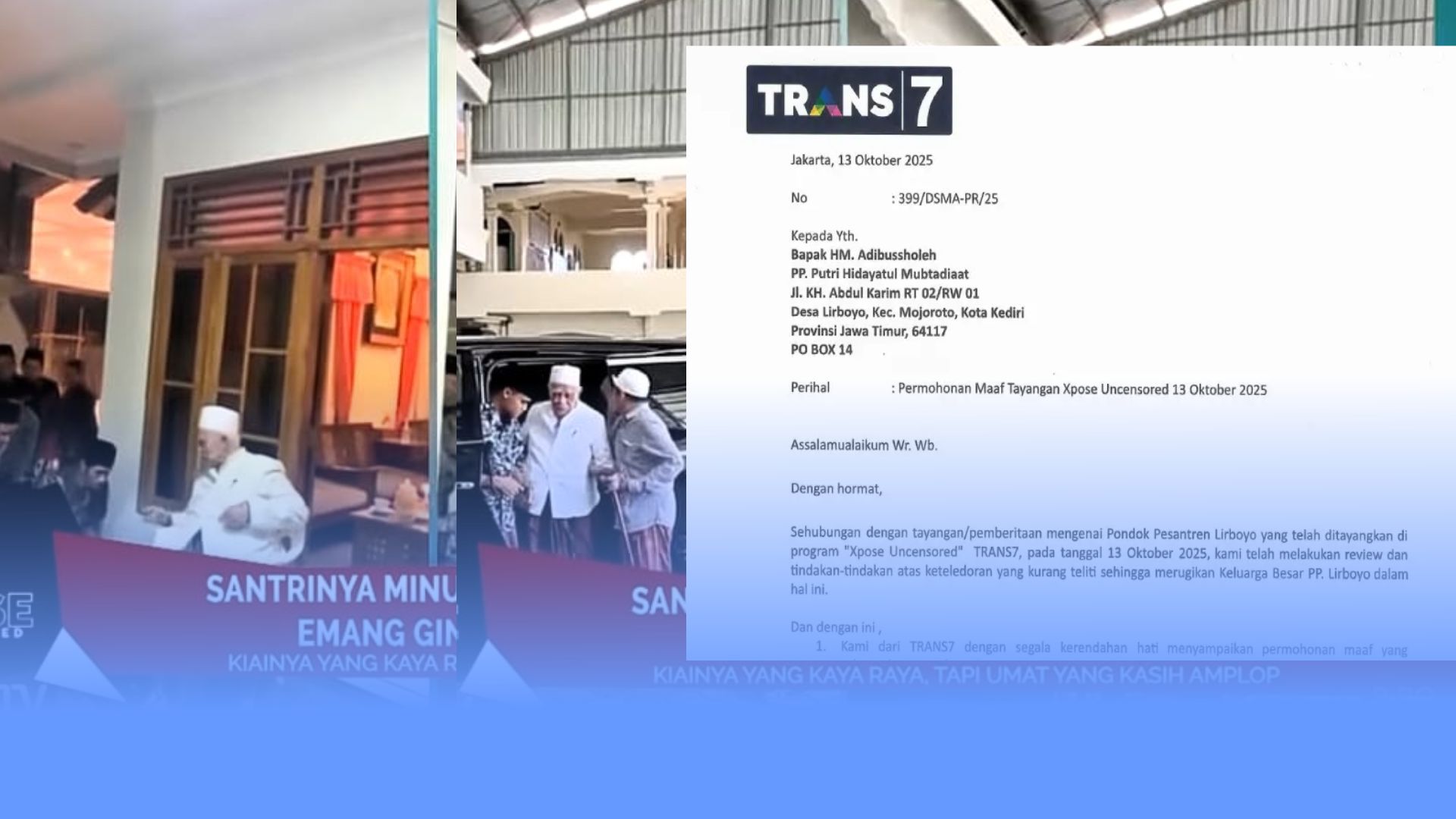 Surat Permohonan Maaf Trans7