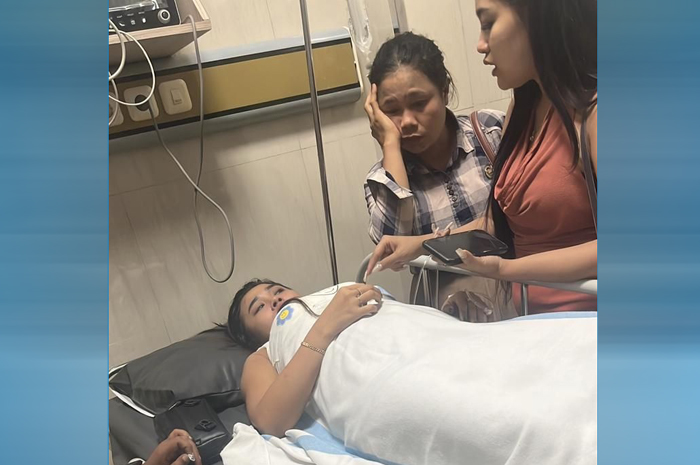 DIRAWAT: Biduan warga Desa Mlowokarangtalun, Kecamatan Pulokulon dirawat di RS Yakkum Purwodadi jadi korban pemukulan saat manggung di Jagalan, Purwodadi.