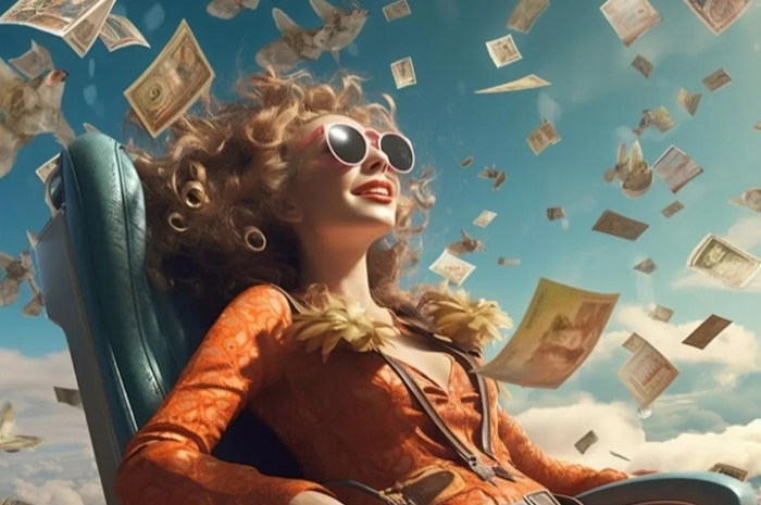 Ilustrasi orang hidup&nbsp;bahagia dan kecukupan