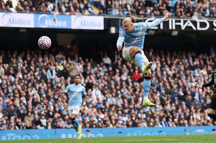 Pemain Manchester City Erling Haaland&nbsp;