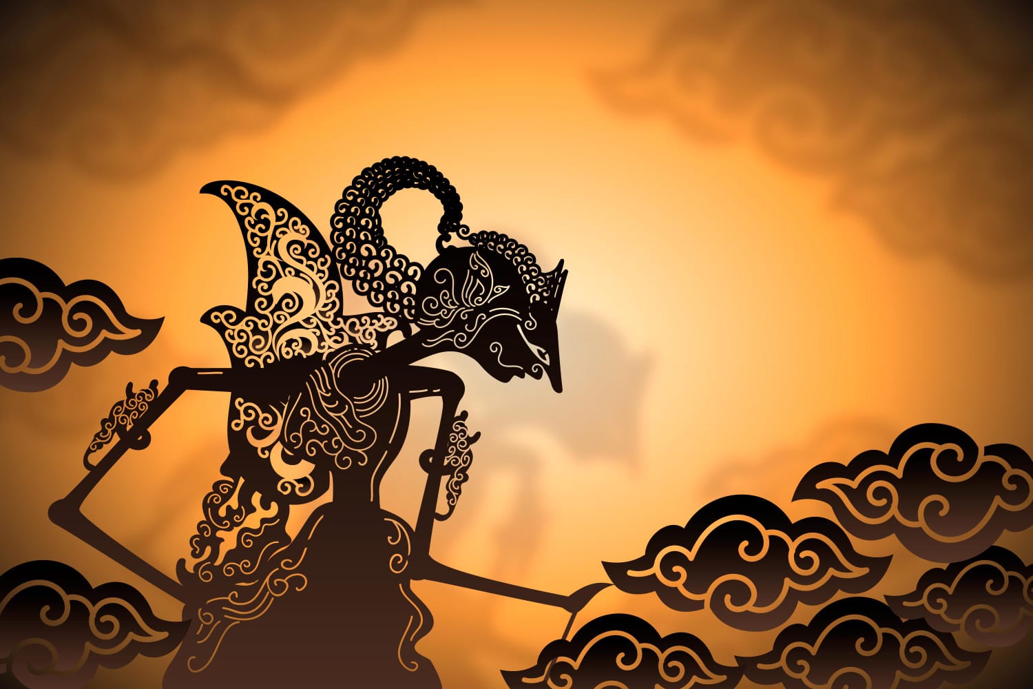 Ilustrasi  wayang Jawa