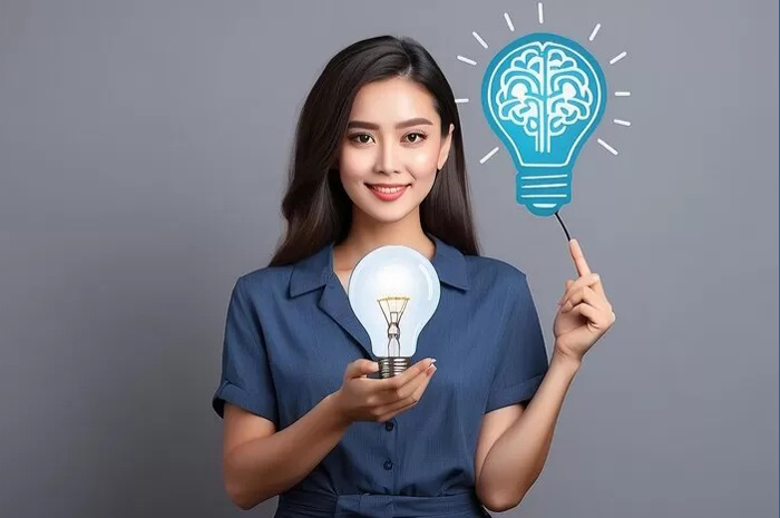 Ilustrasi orang berpikir cerdas