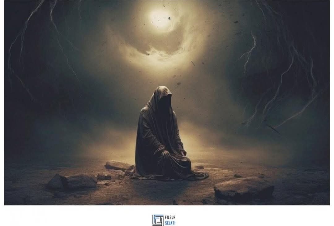 Ilustrasi seseorang sedang merenung kan batin dalam jiwa
