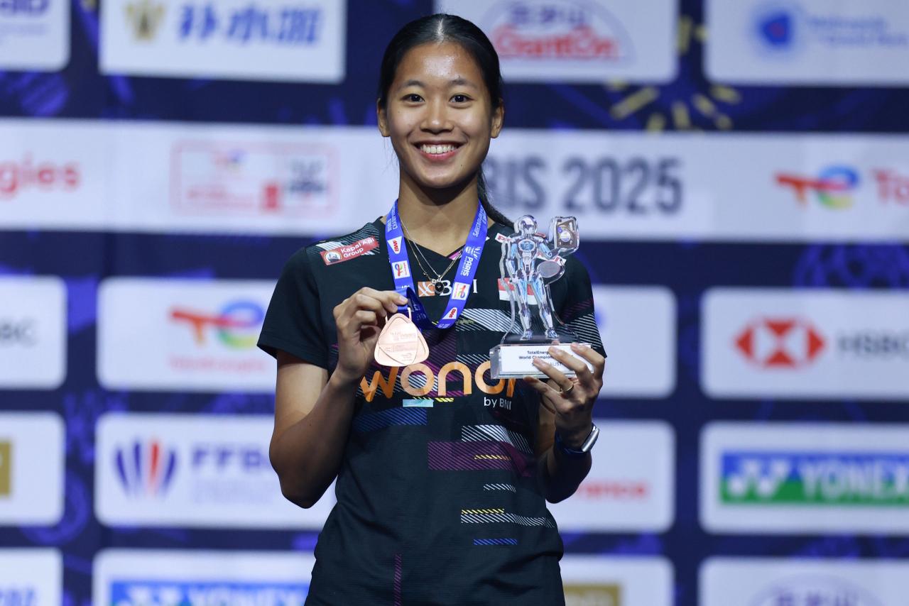Putri Kusuma Wardani, menempati posisi runner-up di ajang Hylo Open 2025, yang digelar di Saarbr&uuml;cken, Jerman