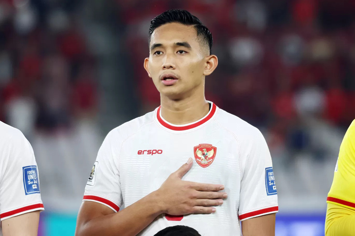 Pesepak bola Timnas Indonesia Rizky Ridho  