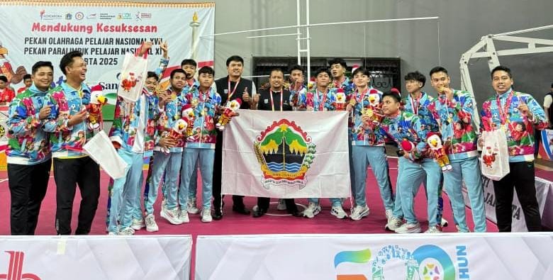 BERPRESTASI: Para atlet sepak takraw Jawa Tengah yang juga diperkuat atlet Jepara pada POPNAS 2025.