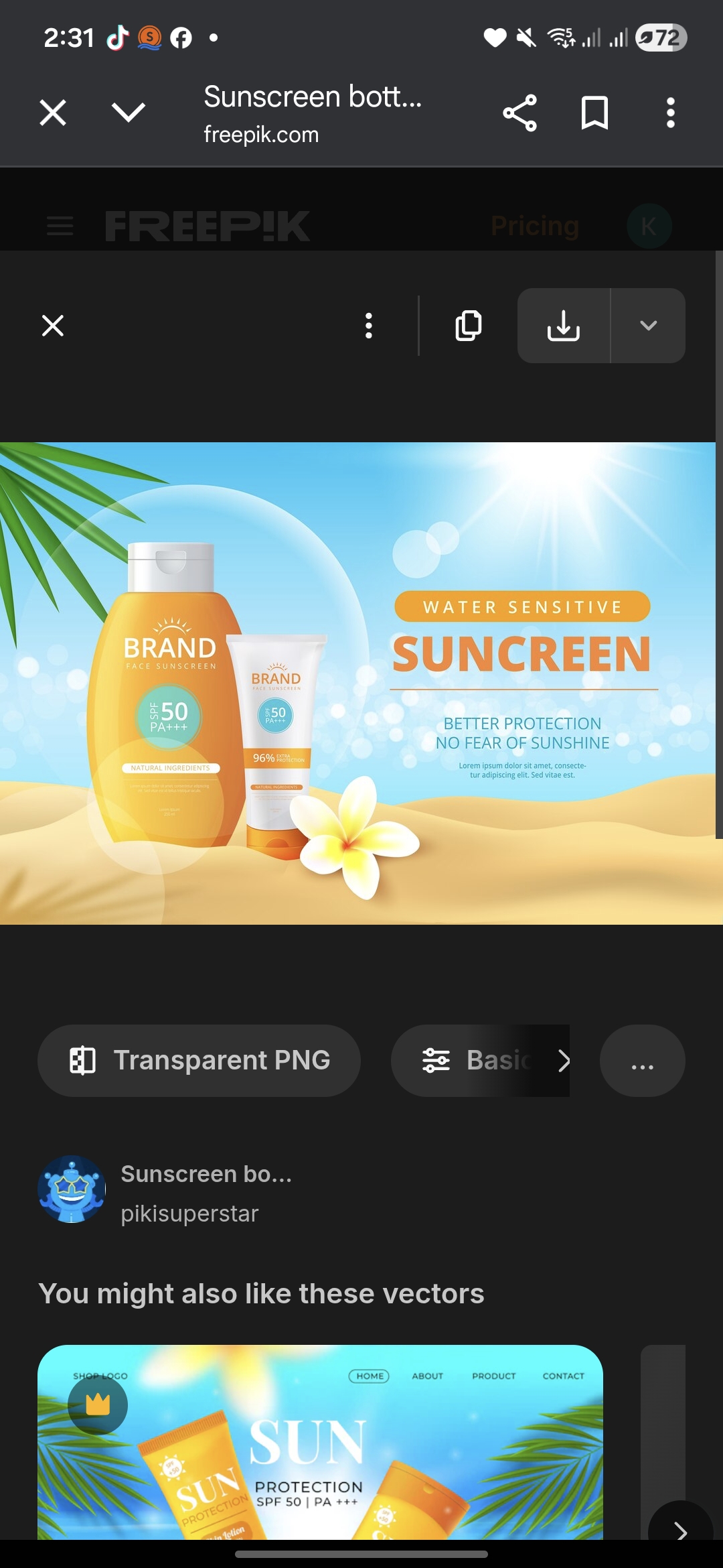 Ilustrasi Sunscreen