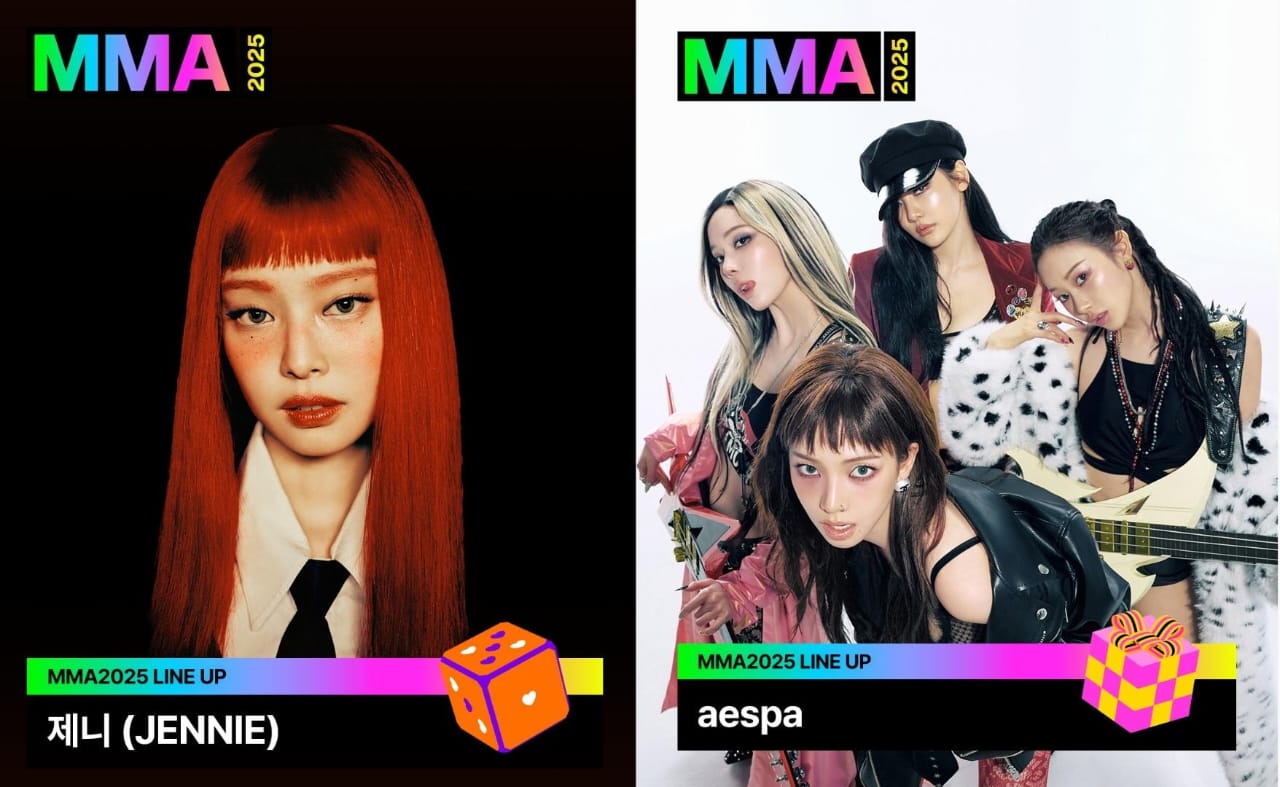 Potret poster Jennie Blackpink dan aespa MMA 2025