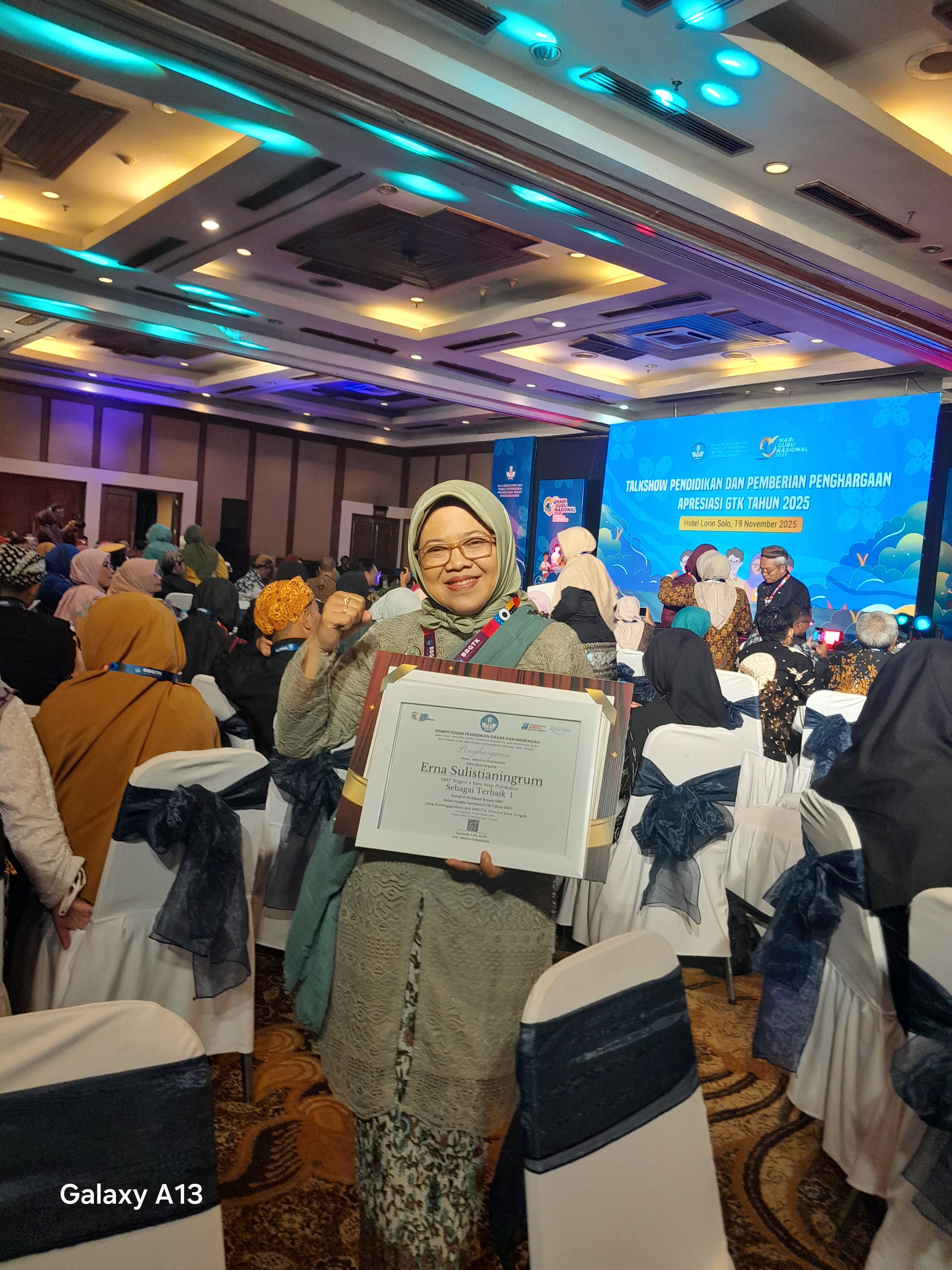 SELAMAT: Guru Grobogan yang lolos GTK tingkat nasional 2025.