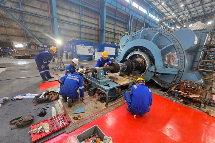 PLN UIK Tanjung Jati B sukses menyelesaikan pemeliharaan rutin Planned Outage Unit 1 tipe Mean Inspection.