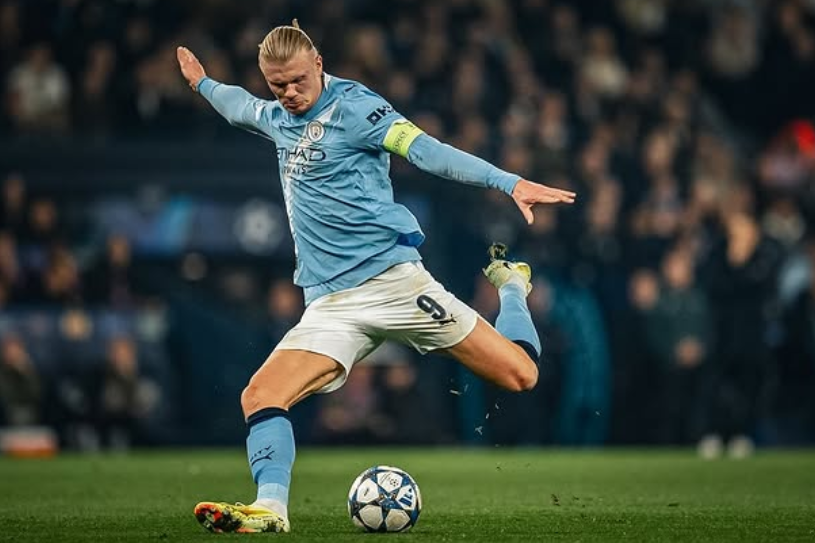 Pemain Manchester City Erling Haaland&nbsp;