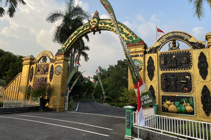 VENUE: Pendapa Rumdin Bupati Blora bakal menjadi lokasi final Festival Mewarnai Jawa Pos Radar Kudus besok pagi.