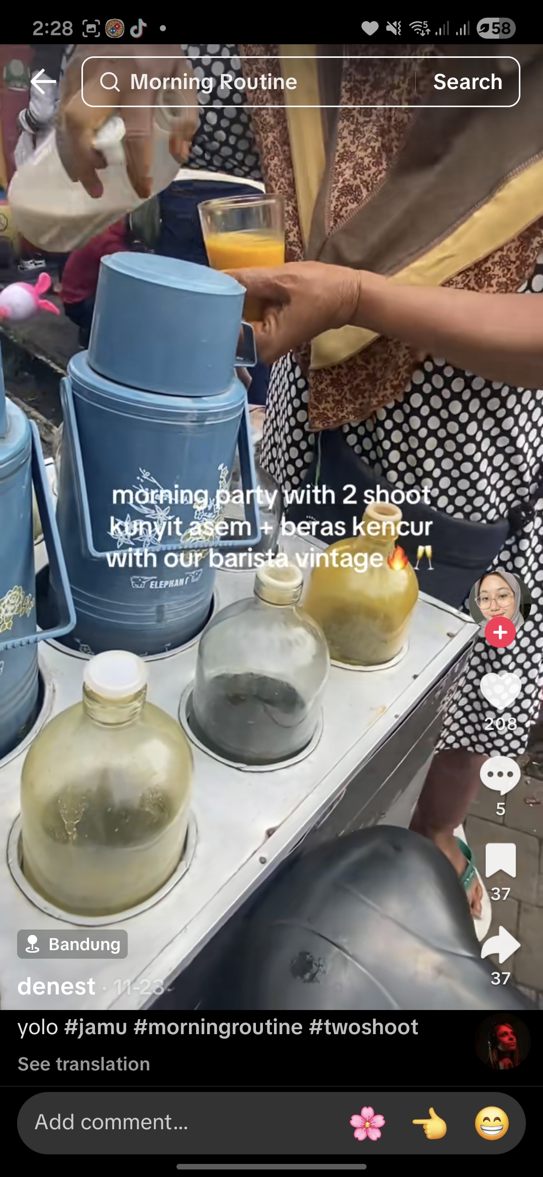 Trend Party Jamu di Tiktok