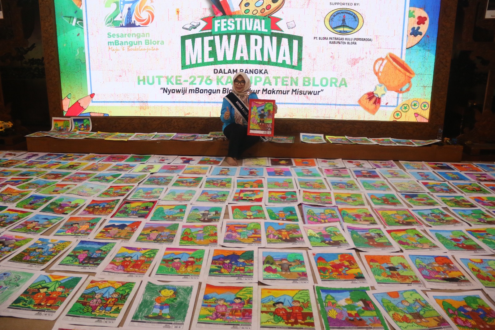 Bunda PAUD Blora apresiasi hasil karya 288 anak yang ikut dalam final festival Blora