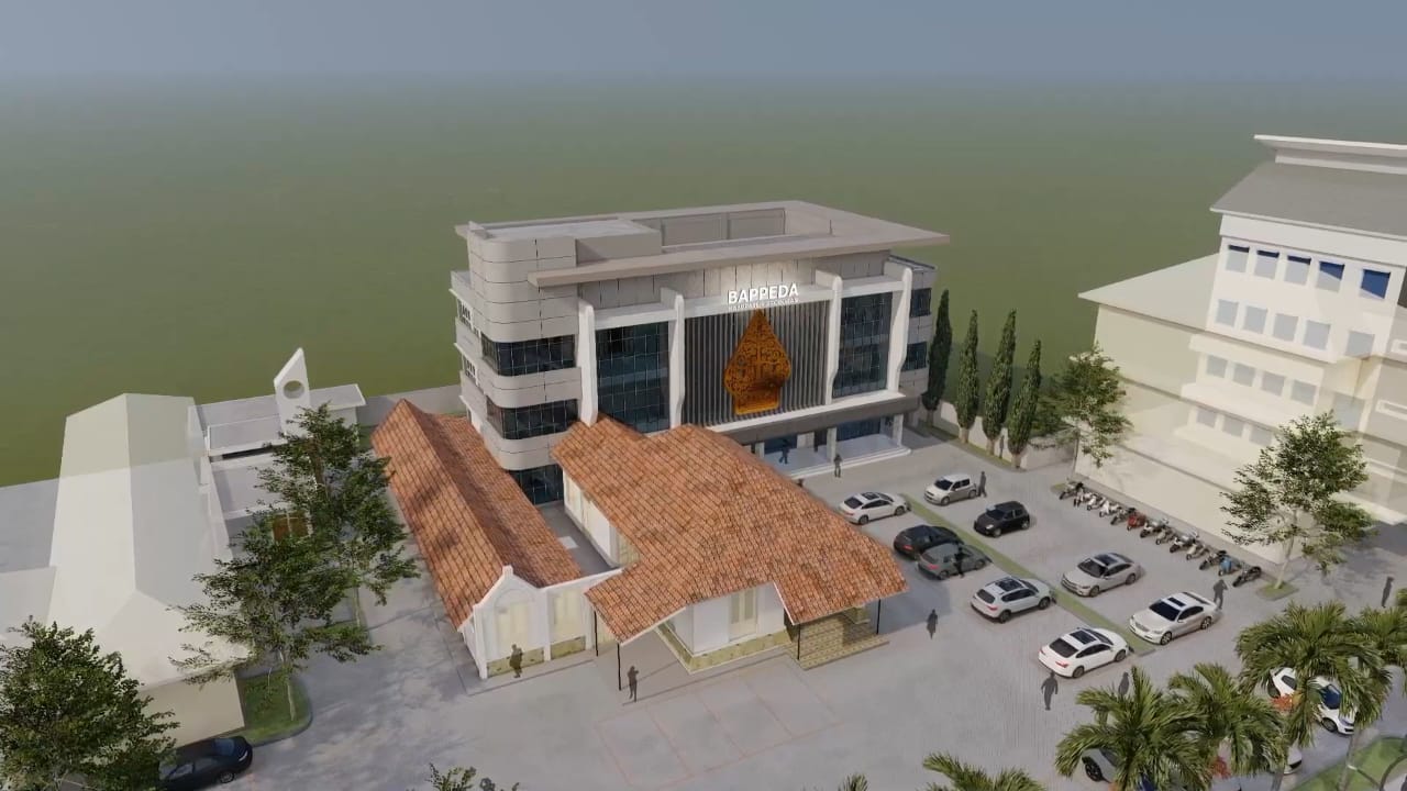 GREEN BUILDING: Bangunan Bappeda Grobogan yang mulai dikerjakan tahap pertama.