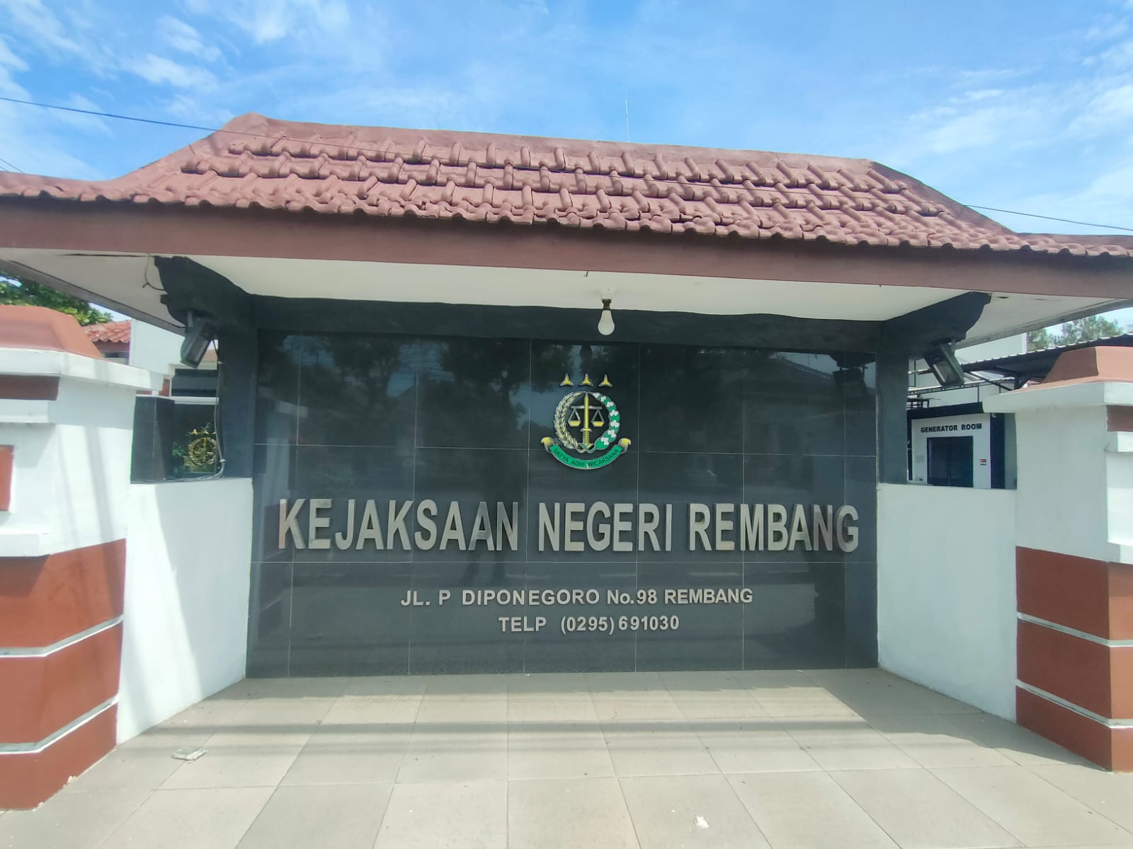 WISNU AJI/RADAR KUDUS KOMITMEN: Kantor Kejaksaan Negeri Rembang Jalan P. Diponegoro no 98.