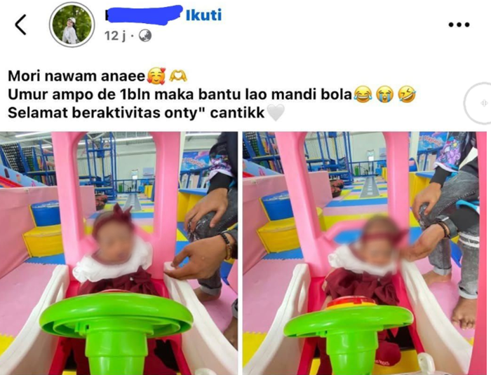 Bayi 1 Bulan Diajak Mandi Bola