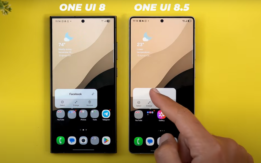 One UI 8.5 Beta pada Samsung Galaxy S25