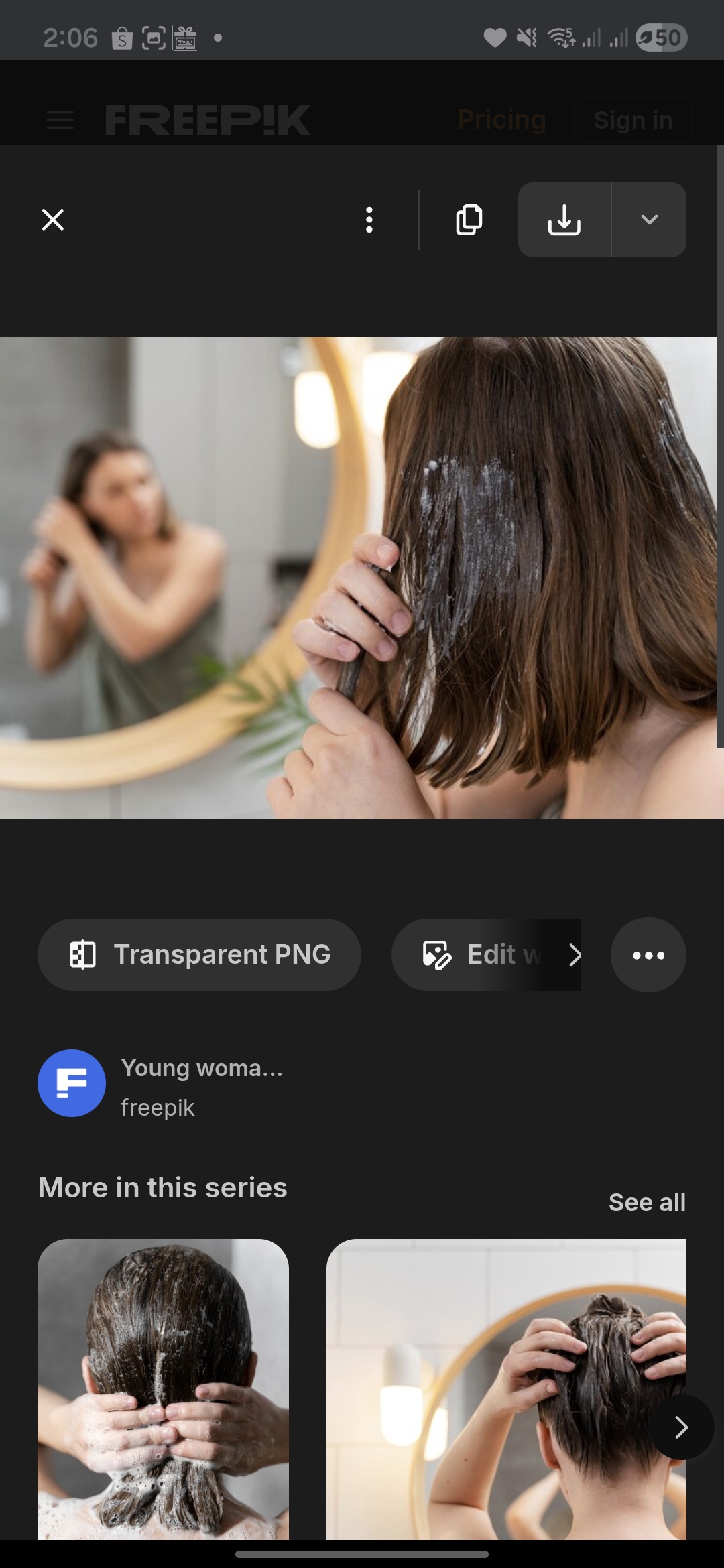 Ilustrasi Penggunaan Hair Mask