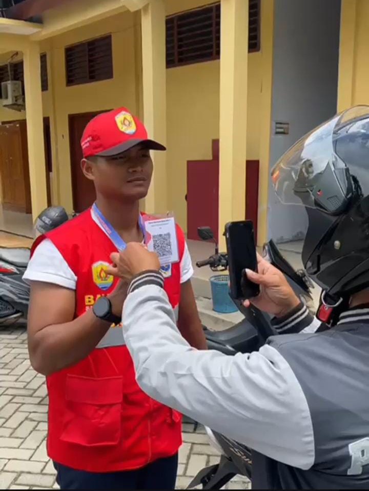 MANTAP: Ilustrasi penerapan parkir tepi jalan menggunakan QRIS.