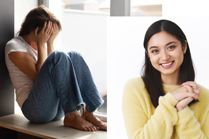 Ilustrasi, orang yang merasa sedih dan ceria