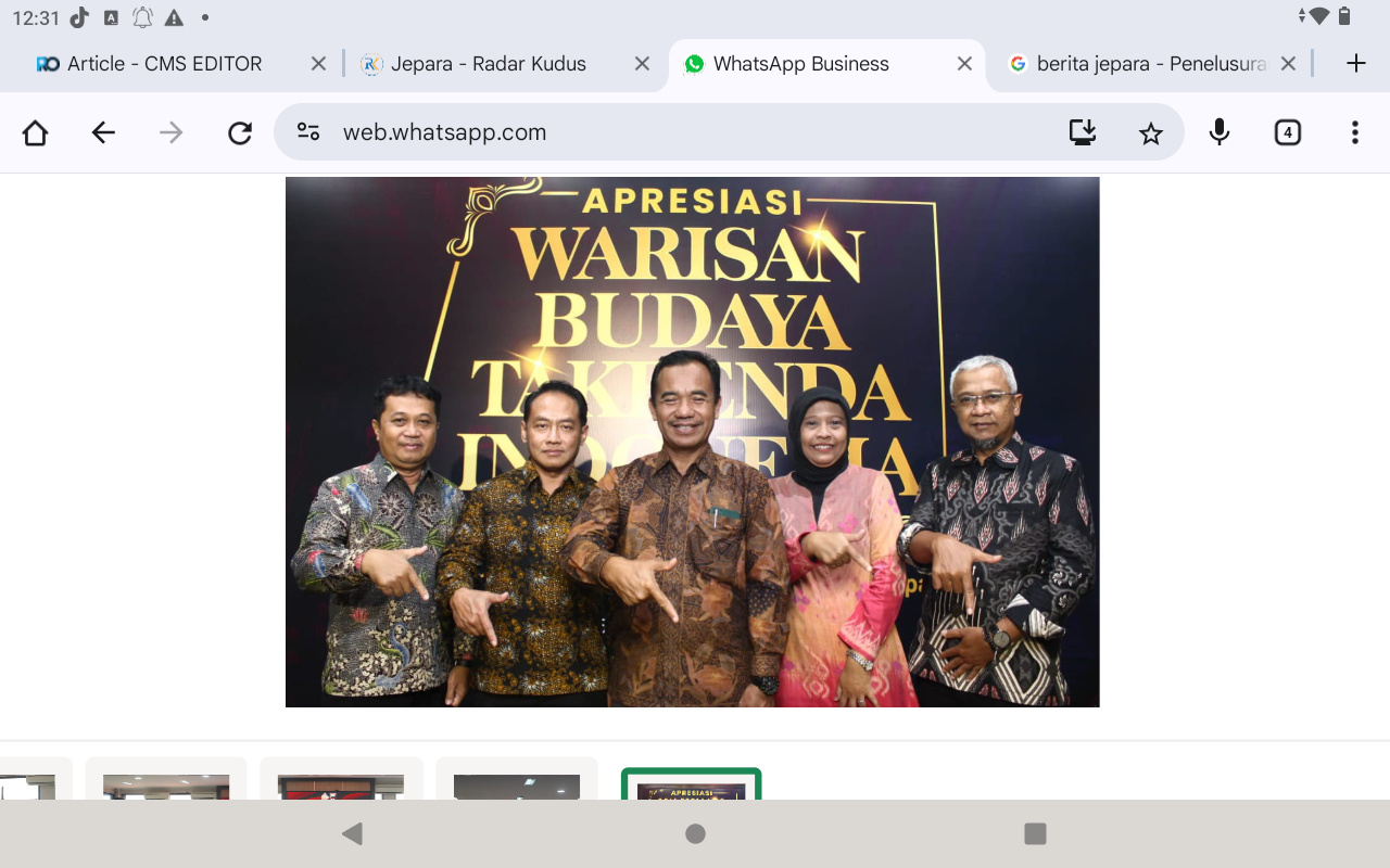 LESTARI: Jajaran Disparbud Jepara menghadiri Apresiasi Warisan Budaya Tak Benda Indonesia 2025.