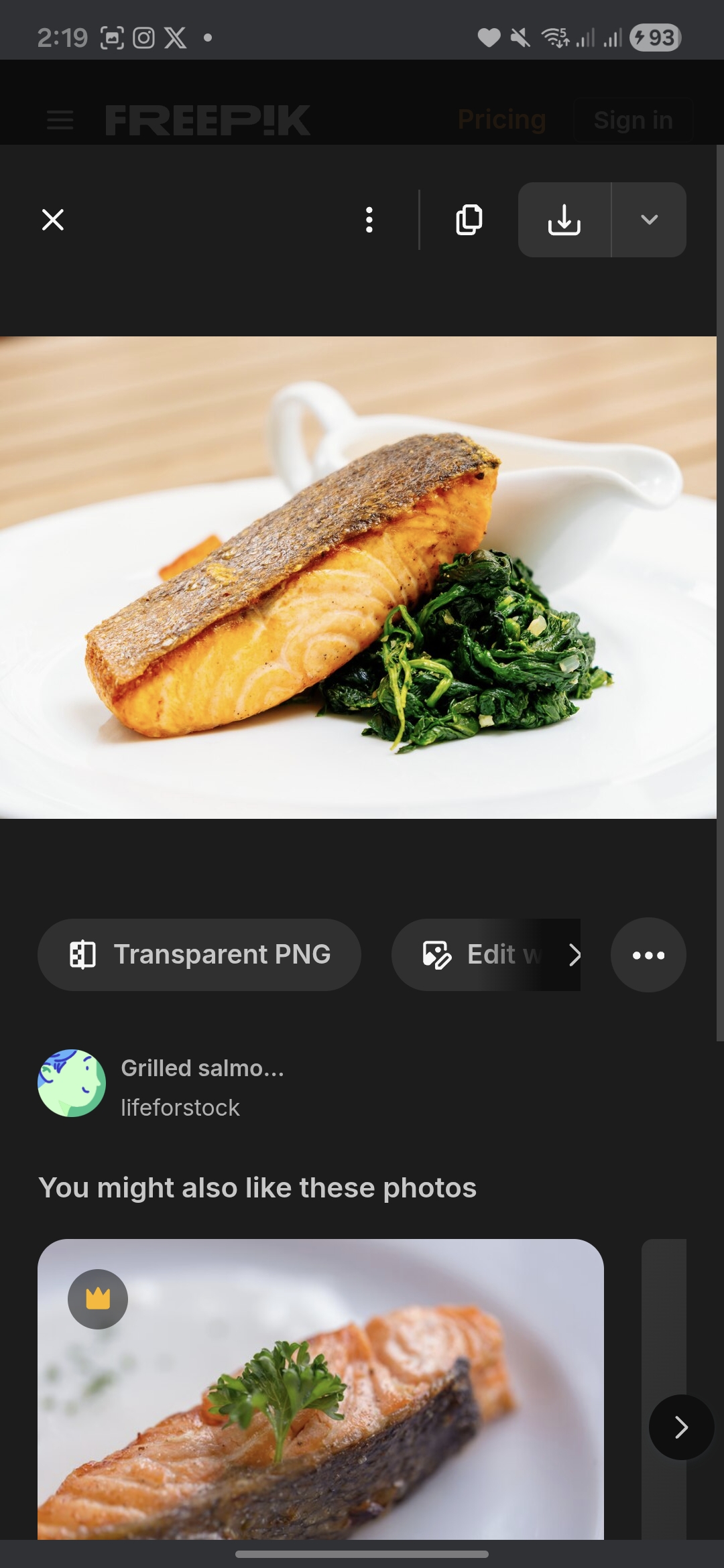 ilustrasi daging dan kulit salmon
