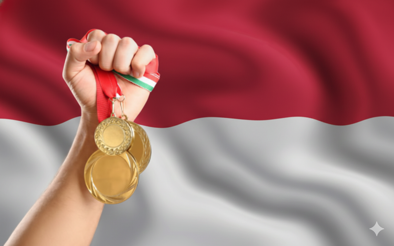 Ilustrasi perolehan medali Indonesia di Sea Games 2025