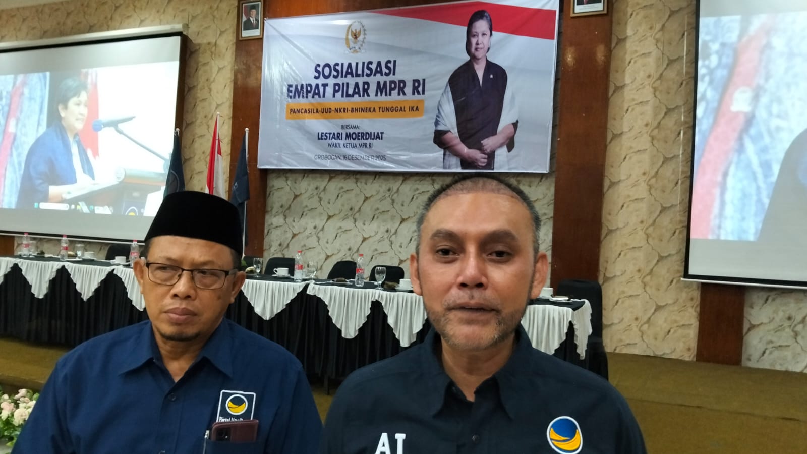 SOSIALISASI: DPRD Grobogan Sholikin saat melakukan sosialisasi Empat Pilar MPR RI.