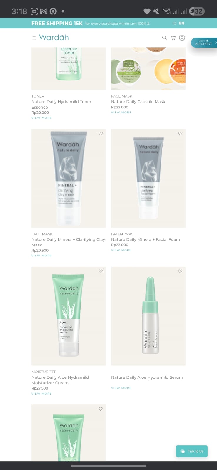 Beberapa Produk Skincare wardah