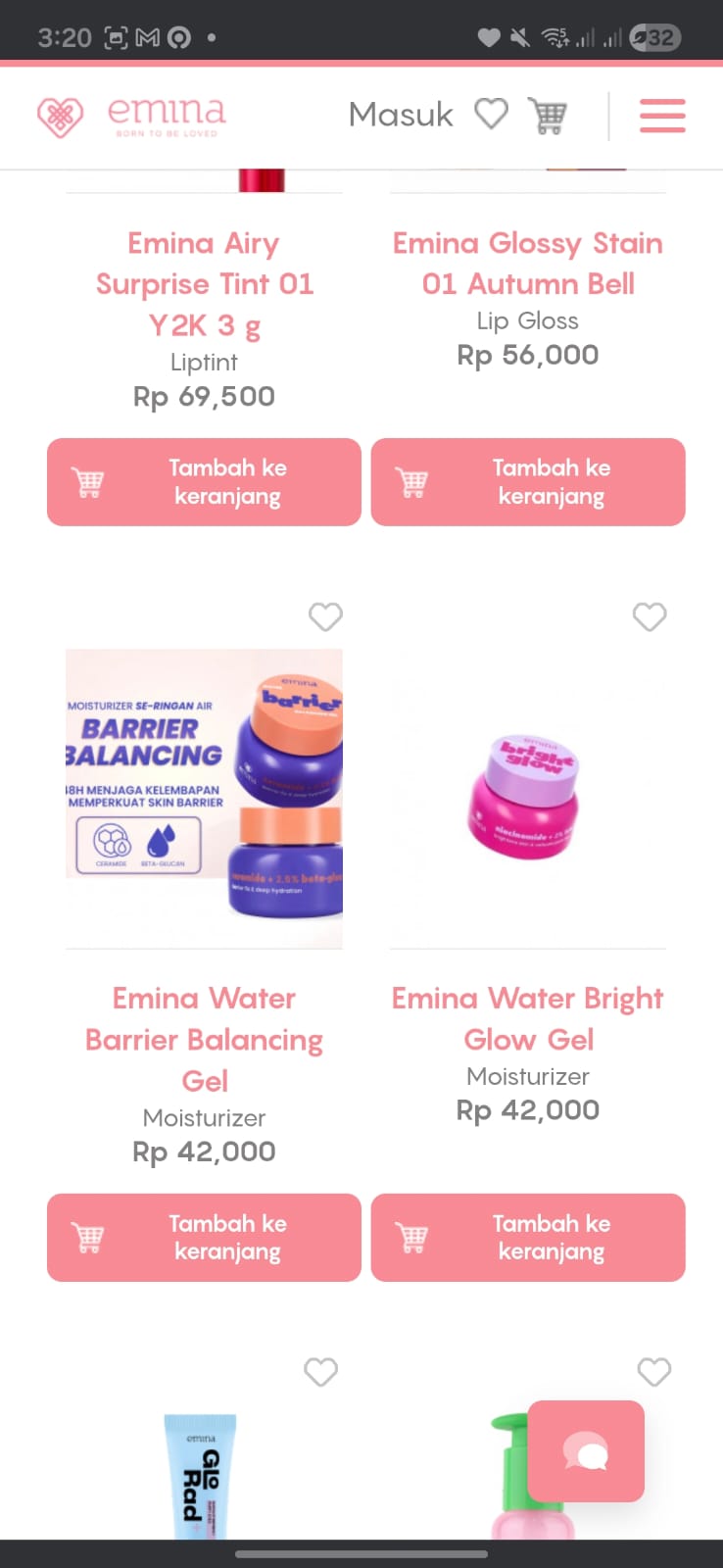 Beberapa produk skincare Emina