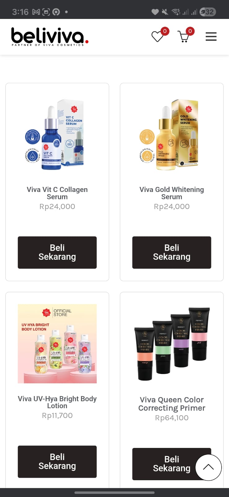 Beberapa Produk Viva Cosmetics