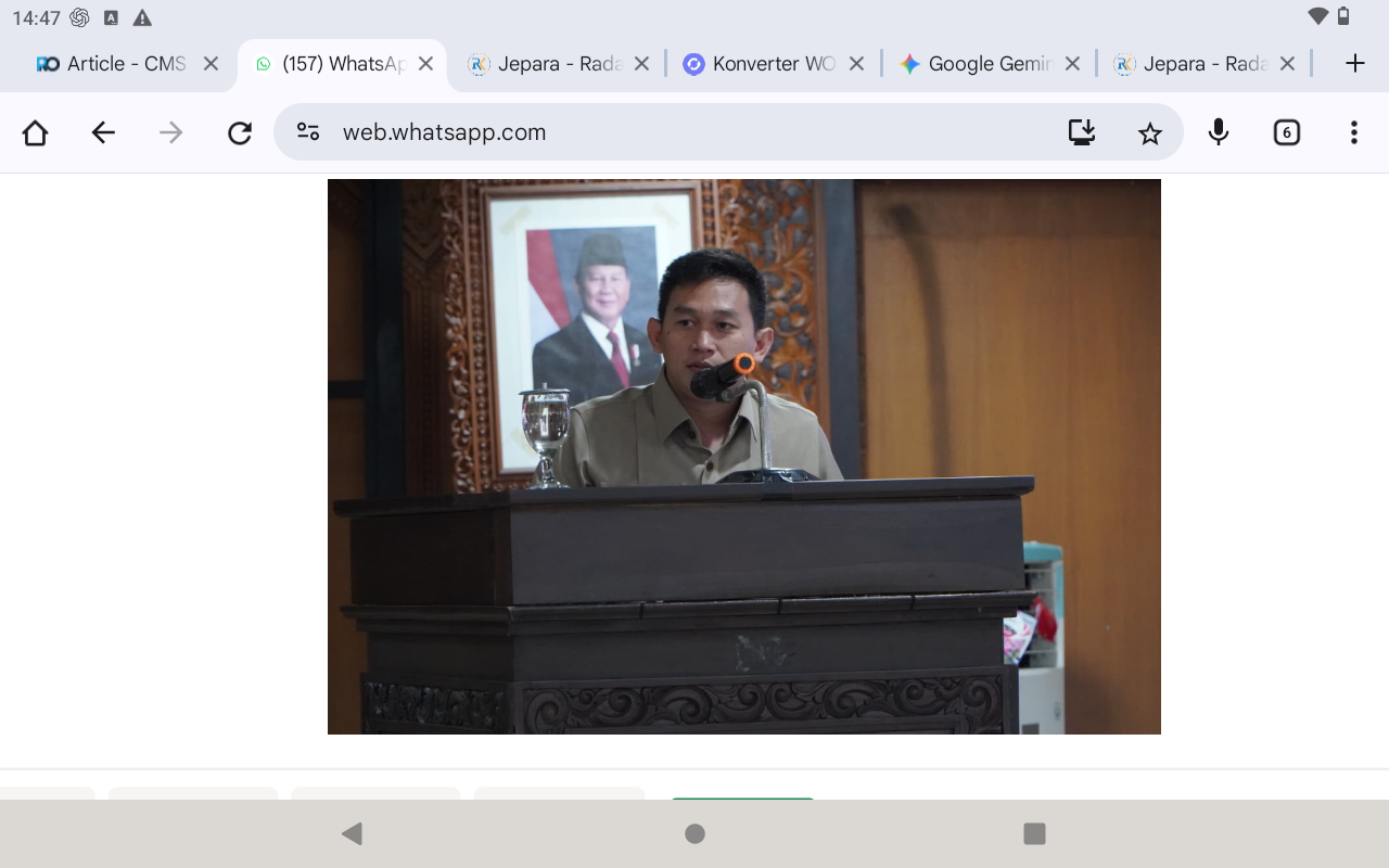 Ketua Fraksi Gerindra DPRD Jepara, Khoirul Anam