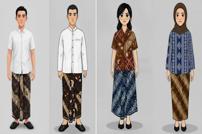 SKETSA: Desain gambar pakaian khas ASN di Blora.