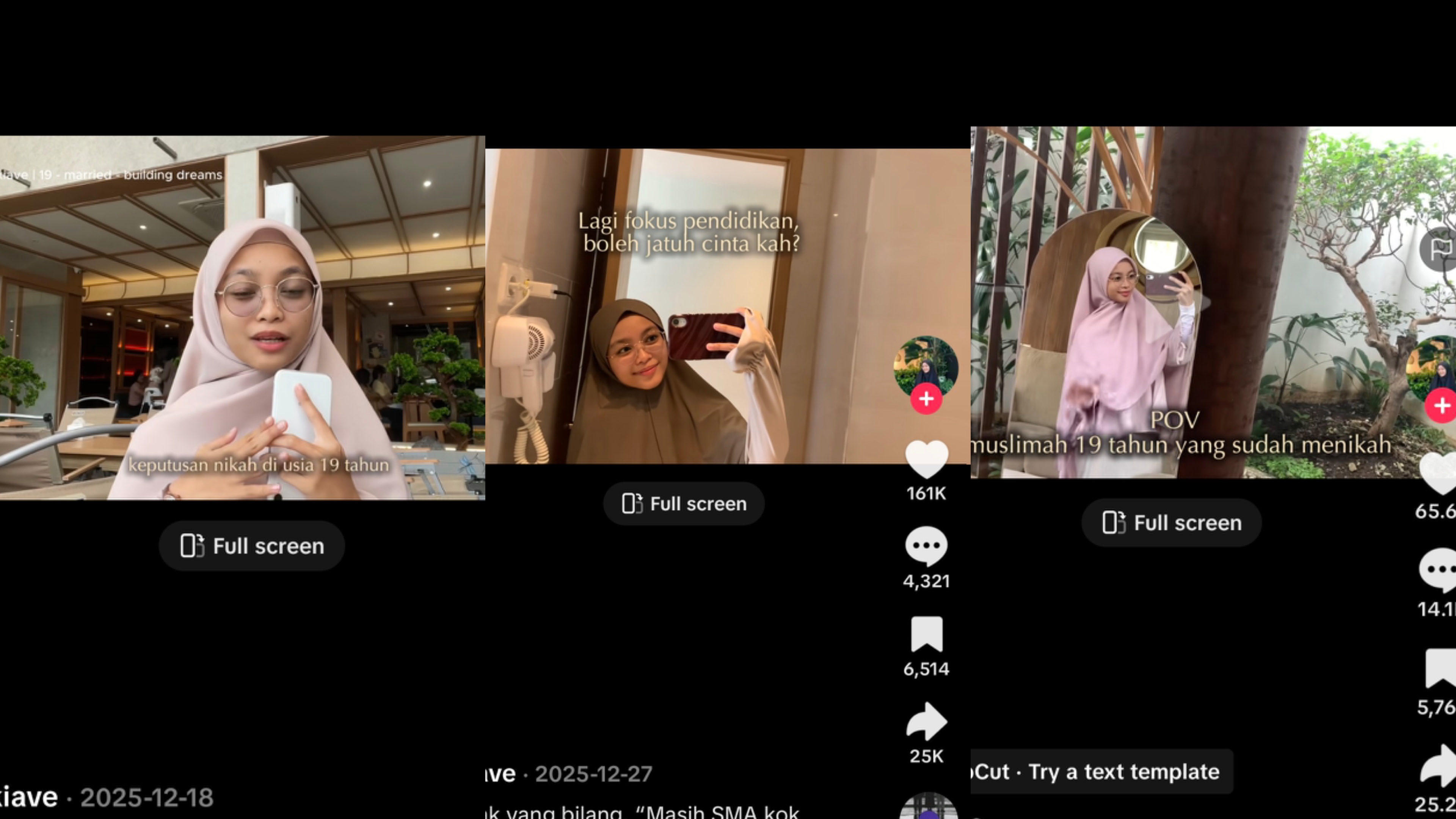 Seorang Konten Kreator Tiktok Menikah di Usia 19 Tahun