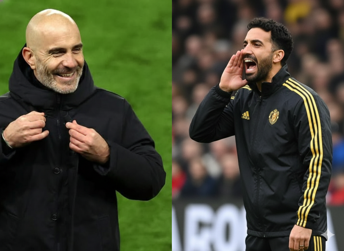 Enzo Maresca dan Amorim yang sama sama dipecat dari kursi kepelatihan Manchester united dan Chelsea
