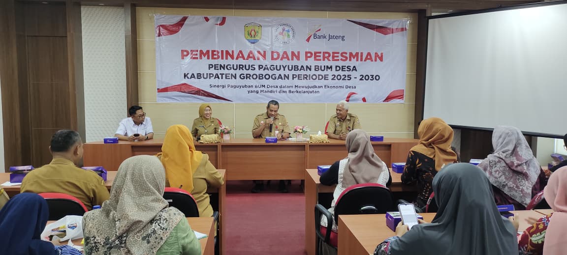 PEMBINAAN: Paguyuban BUMDesa saat mendapatkan pembinaan di MPP Grobogan.