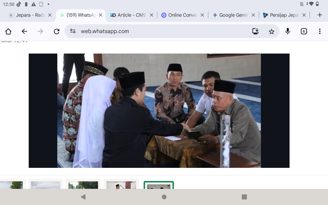 HARU: Prosesi akad nikah tahanan Polres Jepara di Masjid Polres.