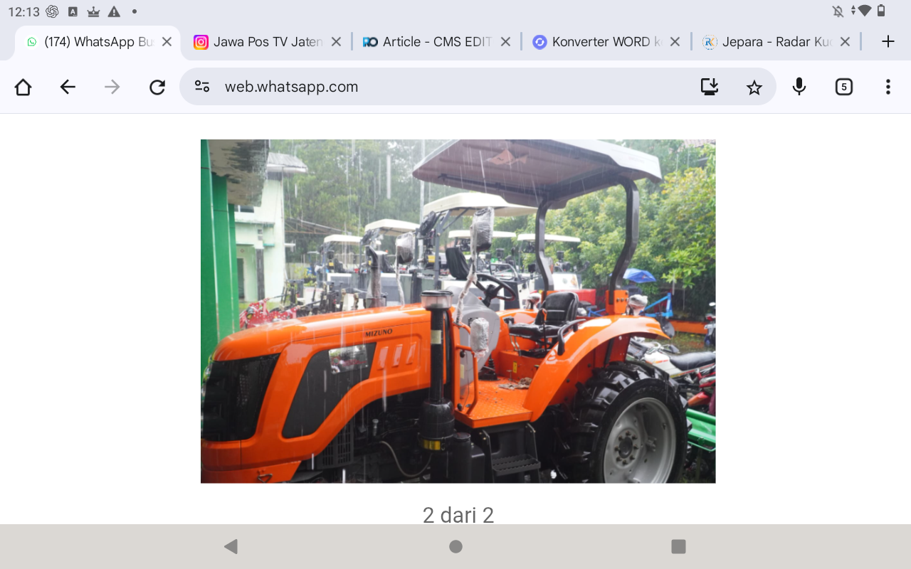 MODERN: Alsintan diserahkan kepada para petani Jepara.