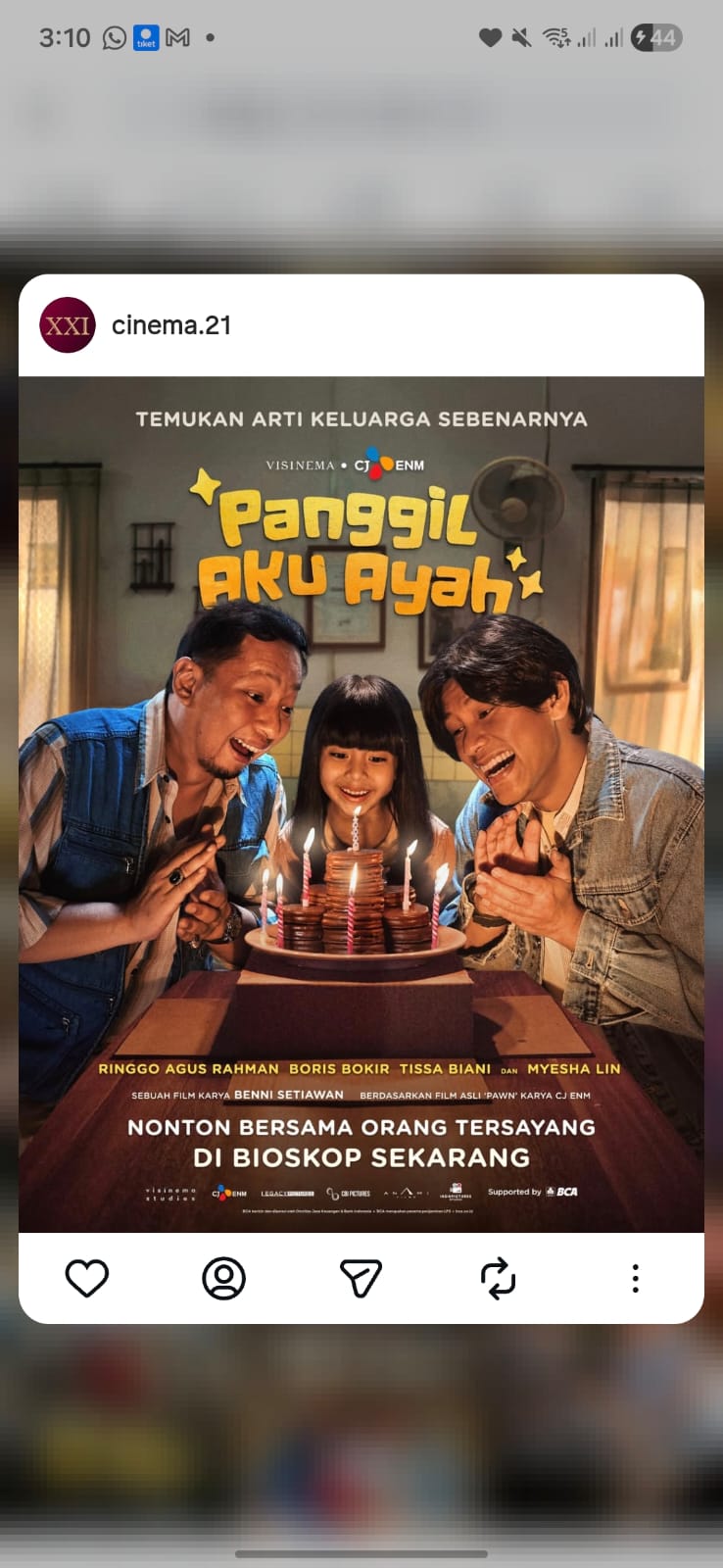 Poster Film Panggil Aku Ayah