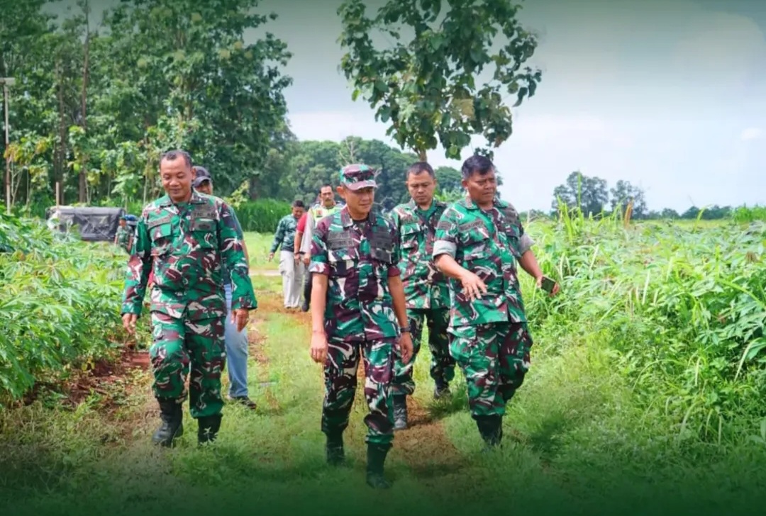CEK LAHAN: Dandim 0719/Jepara Letkol Arm Ranna Hidfitriyadi didampingi jajaran tengah meninjau calon lokasi Yon TP di Jerukwangi belum lama ini.