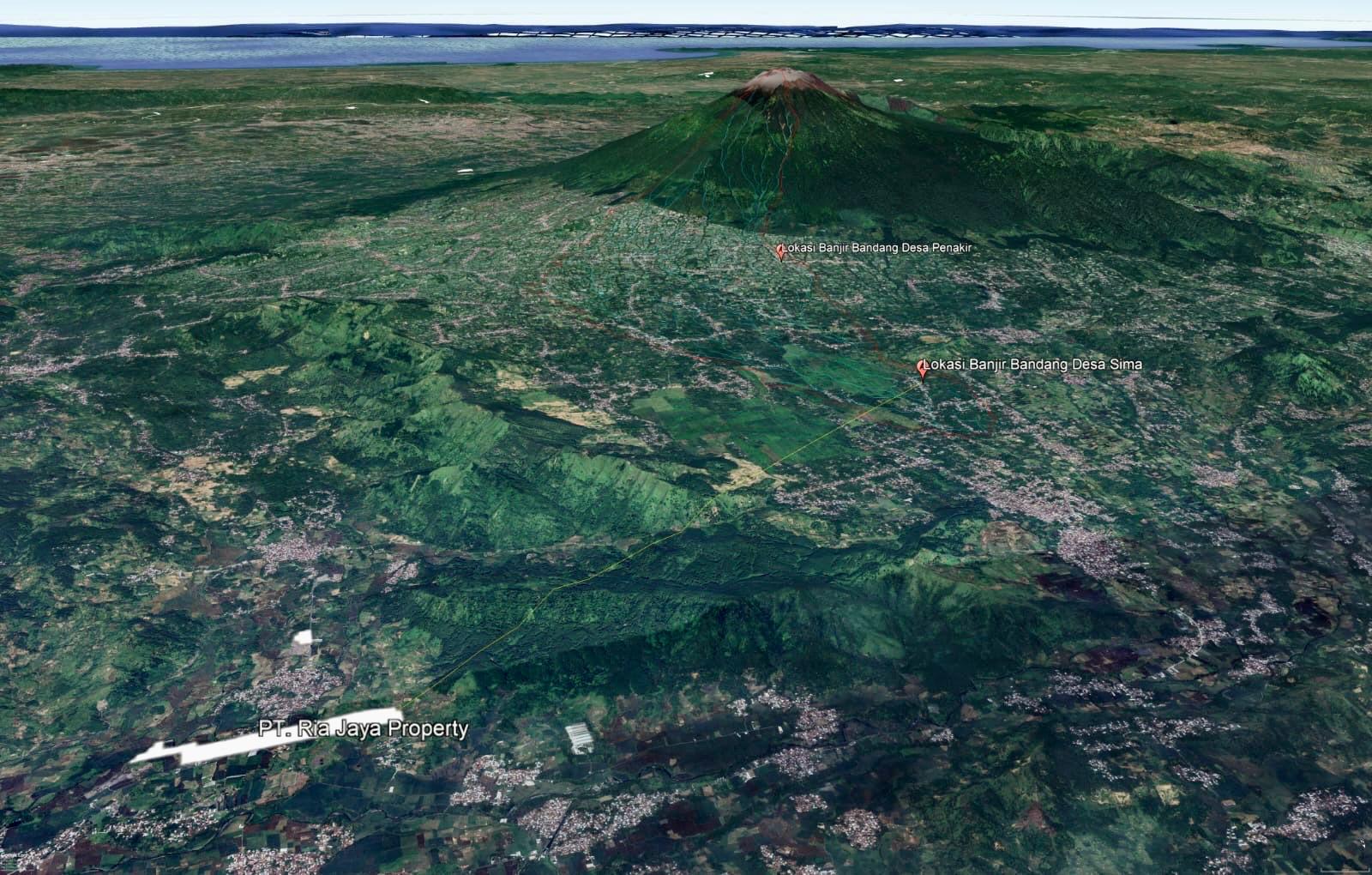Gunung Slamet dari pantauan Google Earth