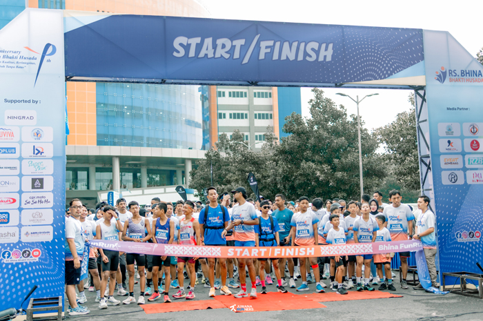 ANTUSIAS: Bhina Fun Run 2025 mendapat antusiasme tinggi dan respon positif dari masyarakat dengan jumlah peserta yang signifikan dan penyelenggaraan yang sukses.