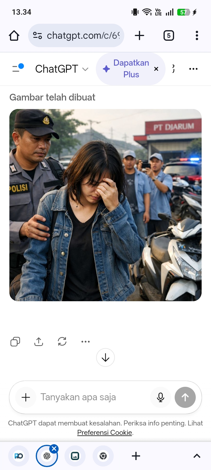 Ilustrasi penangkapan maling perempuan