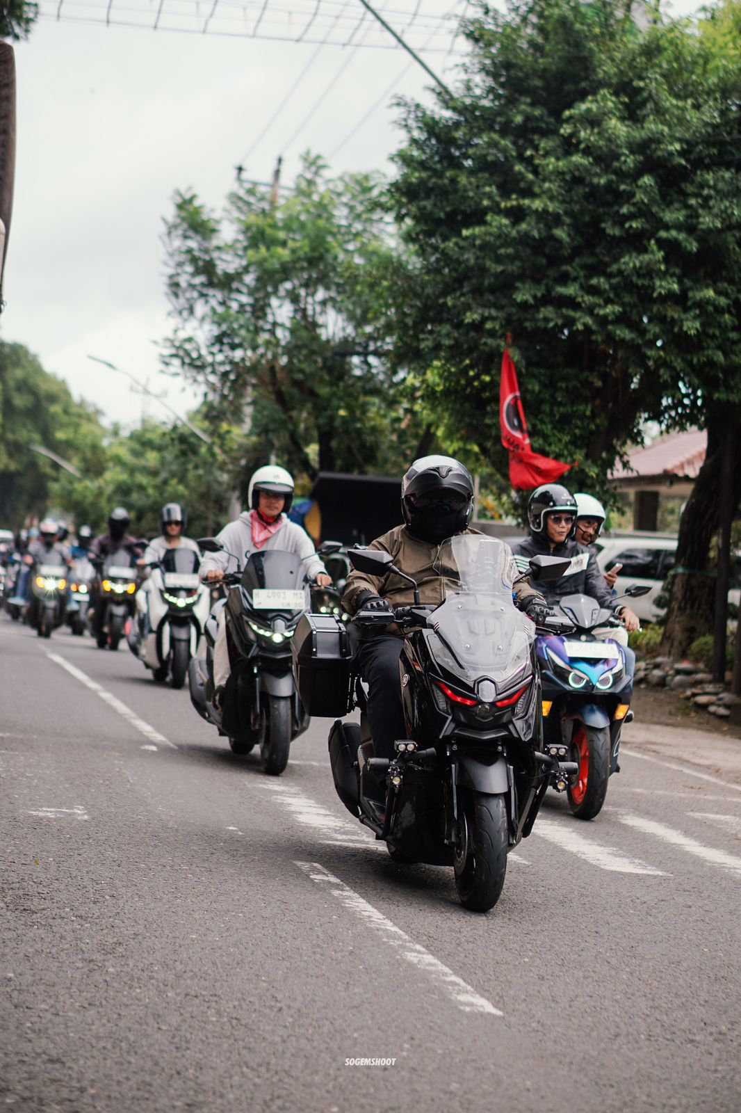 SEMANGATT: konsumen Xmax yang joint pada event bertajuk Turboism Maxi Adventure yang digelar akhir pekan lalu.