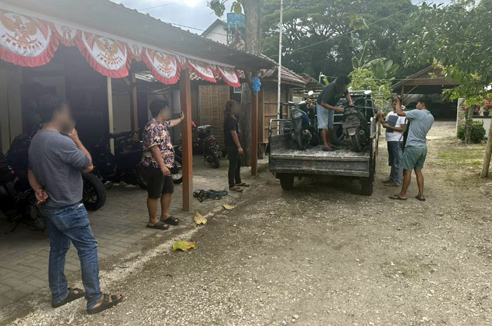 DIBEKUK: Polisi berhasil mengamankan barang bukti berupa motor di Kabupaten Blora.